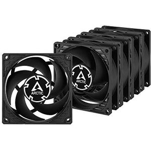 ARCTIC P8 Value Pack (5 stuks) - 80 mm PC-behuizing, geoptimaliseerd voor druk, 3000 tpm, geluidsniveau: 0,3 sone, luchtstroom: 23,4 CFM, vloeistofdynamisch lager