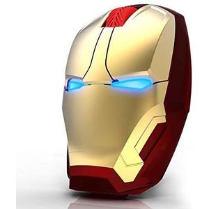 Ergonomic Wireless Mouse Cool Iron Man Mouse 2.4 G Portable Mobile Computer Click Silent Mouse Optical Mice with USB Receiver, Multi-Color Choosing for Notebook PC Laptop Computer Mac Book (Gold)