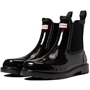 Hunter - Commando Chelsea Gloss Boot - Dames - Zwart - Rubber