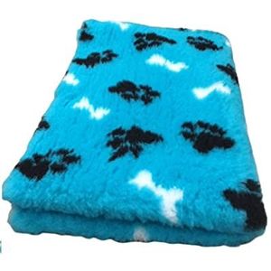 Vetbedding Veterinary Bed - Turquoise - Paws & Bones - 150 x 100 cm Hondenkleed Dierenkleed Puppykleed Hondenfokker UK Made wasbaar