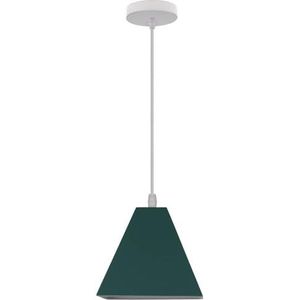 LANGDU Macaron-stijl kroonluchter kleur metalen lampenkap 1-pack moderne hanglamp in hoogte verstelbare hanglamp for keukeneiland studeerkamer woonkamer bar (Color : Green)
