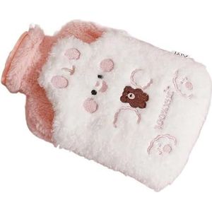 Warmwaterkruik 2 stuks grote warmwaterzak voor menstruatiepijn, gevulde menstruatie, koliekverwarming, pluche handwarmers, fles met warm water (1000 ml 01)