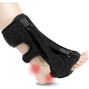 IKUSELY Upgrade plantaire fasciitis, nachtspalk, voetdruppel, achillespeesontsteking, 3 verstelbare banden, plantaire fasciitis, nachtspalkverlichting, plantaire fasciitis, voetdruppel, achillespeesontsteking, dag en nacht, zwart