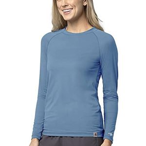 Carhartt Scrubs C31002 Dames Force Modern Fit T-shirt met lange mouwen - klein - azuurblauw