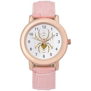 Gouden Spider Horloges Voor Vrouwen Mode Sport Horloge Vrouwen Lederen Horloge