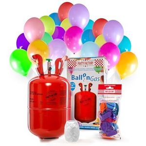 Party Factory Helium ballongas voor 30 ballonnen incl. 30 ballonnen