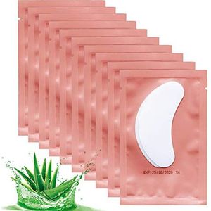 Set van 50 paar onder de oogpads, wimperverlenging, gelpatches, wimperverlenging pluisvrij onder hydrogel oogmasker, pads, beautytool. (roze)
