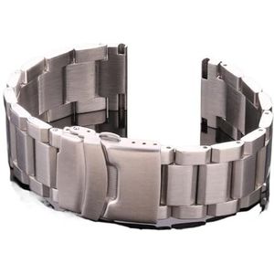 Rvs Horloge Band Strap Dames Mannen Metalen Horlogeband Link Armband 18mm 20mm 22mm 24mm Accessoires Zilver Rose Gold Zwart (Color : Silver, Size : 18mm)