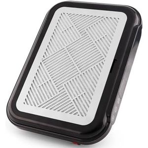 Krachtige zuigkracht 170W nagelstofzuiger manicuremachine 2 ventilatoren stofzuiger nagelkunst zuigkracht met verwijderbaar filterscherm(Nero)