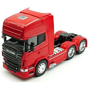 Welly Scania R-serie R730 V8 3 assen rood vanaf 2005 trekkend voertuig vrachtwagen truck 1/32 model auto