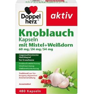 Doppelherz Knoflookcapsules met maretak en meidoorn, verpakking van 3 (3 x 480 capsules)