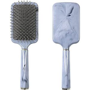 WIN SUN Paddle Brush met luchtkussen in marmer effect, goede massage en goed voor ontwarren, rechttrekken van haar en föhnen.