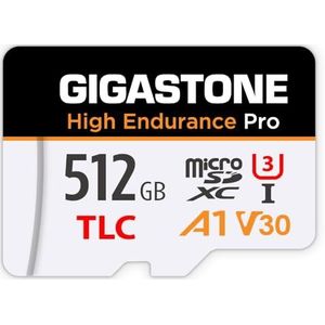 GIGASTONE 512 GB Micro SD-kaart, High Endurance Pro Series snelheid tot 100 MB/s, compatibel met Redtiger Rove Viofo Vantrue, Pruveo, Arifayz, dashcam, MicroSDXC UHS-I A1 V30 U3