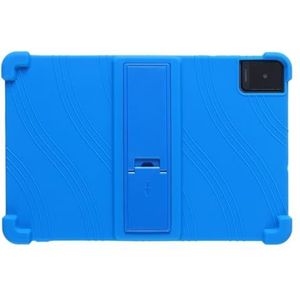 Geschikt for TCL Tab 10 Gen2 8496 10.1 Inch Skin 4 Hoeken Schokbestendig Airbags Zachte Siliconen Verstelbare Stand Cover (Color : Blue, Size : For TCL Tab10 Gen2 8496)