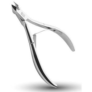 Rui Smiths Professionele Koolstofstaal Nagelriemknipper voor Thuisgebruik, Franse handgreep, Dubbele Veer, 6mm Kaak (Full Jaw)