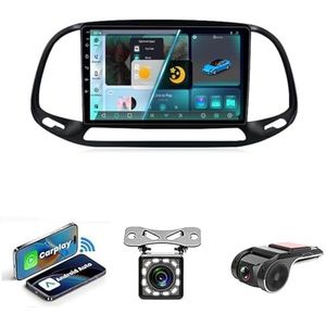 9-inch Touchscreen Autoradio Met Bluetooth Autoradio Voor Fiat Doblo 2015-2019 Plug en Play Android 14 2 Din Autoradio Radio Android Automatische Bluetooth USB RVC SWC(NF-1 WIFI 1G+32G)