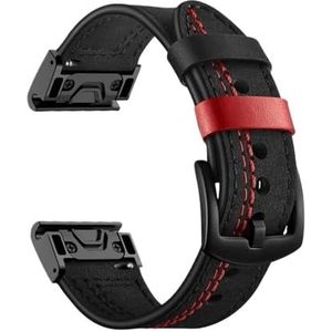 22 26mm Quickfit Horlogeband Fit for Garmin Fenix ​​7 7X 6 6X Pro 5X 5 Plus 3HR 935 Epix Lederen Band Horloge Polsband (Color : A, Size : 22mm Epix Gen 2)