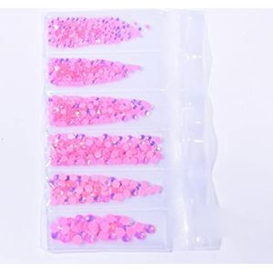 Glitter Lichtgevende Opaal Niet Strass Kristallen Nagels Strass voor Jurk Nagel Charmes Nail Art Diamond-Lt.Pink Opal Set,SS10-1440pcs