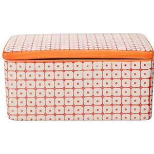 Bloomingville Botervloot Carla Retro boterbox met deksel voor 250 g boter Vintage L 13 x H 6 x B 10 cm, rood oranje, keramiek