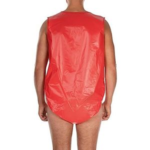 Suprima 9614 PVC unisex wasbare bodysuit (rood, klein)