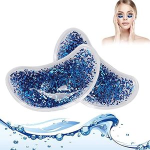 Gel-oogmasker, Ooggel-ijspakking Verlicht Vermoeidheid Donkere Kringen Herbruikbare Oogverkoelende Pad Warme Koude Therapie Ooglapje, Onder-oogpleisters voor Verlichting Vermoeide Ogen(blauw)