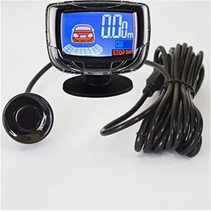 Auto Parking Sensor Achteruitparkeerradar LCD-scherm Met 4 Sensoren Back-up Parkeerradar Monitor Detectorsysteem Zoemer + Spraak auto-achteruitrijsensor(Zwart)