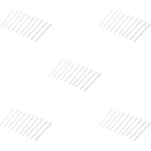 5 Set van 10 Stuks Uitbreidbare Siliconen Brillen End Tips Oor Sok Tubes Vervanging, Wit