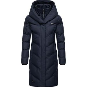 Ragwear Natalka Melange Warme winterjas voor dames, gewatteerde jas, waterdicht, met capuchon, XS-6XL, Navy24, L