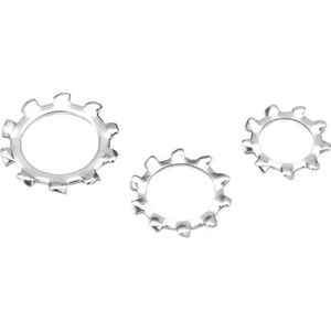 Stervormige tandborgringen, 5~50 stuks externe ringen roestvrij staal M3-M30 borgpakking(External Tooth,M3.2 50pcs)