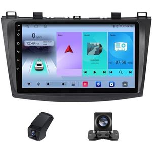 Android 13 Auto Radio geldt voor Mazda 3 II Mazda3 BL 2009-2013 met Bluetooth Navi 9 inch Touchscreen Auto Radio met FM/RDS 4GLTE 5GWiFi/AM Stuurwielbediening Achteruitrijcamera(NF-1)