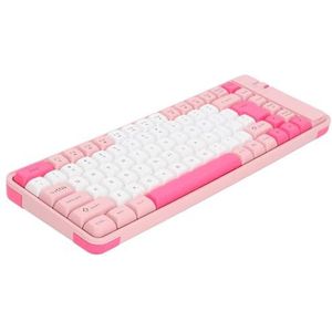 Toetsenbord-muisset, Toetsenbord en Muiscombinatie Draadloos 84 Toetsen voor Gaming (PINK)