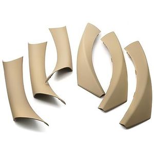 Auto interieurdeurgrepen 6 Stuks Voor BMW 3-serie E90 E91 316 318 320 325 328i 2004 2005-2012 Auto-interieur Deurgreep Trekkap Stijl Decoratief(RHD beige)