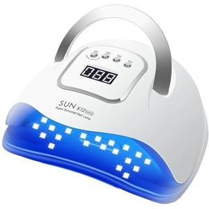 UV LED-lamp for het drogen van nagels, manicurelamp, nageldroger for gellak, professionele cabine met ledlamp, nagelkunstsalongereedschap(SUN X12MAX White)