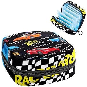 Mode Sport Auto Periode Pouch Draagbaar,Tampon Opbergtas voor Maandverband, Meerkleurig, 4.7x6.6x6.6 in/12x17x17 cm