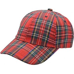 Union Jack Draag Rode Tartan Baseball Cap. Scotland Baseball Cap Adult Size
