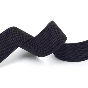 2/5M 25-100mm elastische band stretchband riem tailleband tape elastiekjes DIY kleding kledingstuk naaien accessoires-zwart-38mm-5 meter