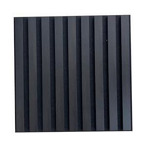 MEBANO 6-delige set akoestische wandpanelen – 40x40 cm – 3D houtfineer & vilt – akoestische wand & geluidsabsorptie – kleur: wengé