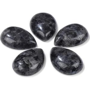 10 stks/partij Natuurlijke Platte/Back Cameo Cabochon Kralen Waterdrop Edelstenen Stenen Kralen voor Handwerk DIY Oorbellen Ringen Haarspeldjes Sieraden-NR 30 Labradoriet-10X14MM