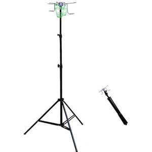 Opvouwbare infusiestandaard mobiele medische fles druppelstandaard aluminium standaard in hoogte verstelbaar (maat: 2 haken+2 flessenhouders)