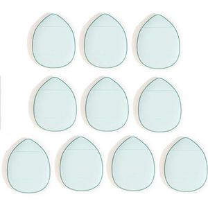 Mini-formaat vingerbladerdeeg make-upspons Set Gezicht Concealer Foundation Puff Detail Professionele cosmetische pad make-up tool (Color : H1-Blue10pcs)