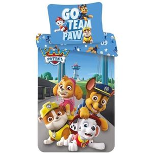 PAW Patrol - Go Team Paw - Dekbedovertrek - Eenpersoons - 140 x 200 cm - Katoen