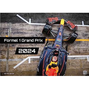 GP-Fever.de Formule 1 Grand Prix 2024 Kalender, DIN A3, dé wandkalender voor alle fans van de koningsklasse op vier wielen, 42 x 30 cm