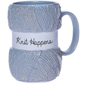 Boxer Gifts MU3048 Knit Happens gadget mok, realistische garendetails, een geweldig kerst-, verjaardags- of moederdagcadeau voor haar, aardewerk.