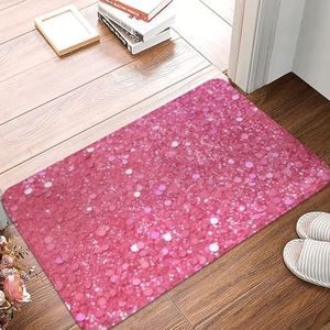 NTVOWPZO Voordeurmat binnen en buiten, entree, alle weersomstandigheden, deurmat, sprankelend, glitterprint, welkomstmat, wasbaar, antislip, deurmat voor thuis, entree, vloer, 40,6 x 61 cm