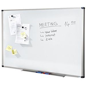 MOB – Presentatiebord | Testcijfer 1,5 (MOB Whiteboard Economy) | whiteboard met aluminium frame | magnetisch & beschrijfbaar | 60 x 90 cm | gelakt | wit
