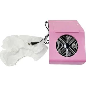 65W MAX Nagelstofzuiger Sterke instelbare snelheidsverzamelaar for nagelstofventilator Stofzuiger for manicure-instrument(Pink)