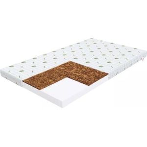 Izer Matras, 80 x 160 cm, H2-H3 kokosnoot, Gattino, schuimmatrassen, 8 cm dik, voor kinderbed, kindermatras 80 x 160 cm, schuimmatras T25 met kokoslaag, bedmatras