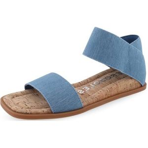 Aerosoles Bente platte sandaal voor dames, Denim Combo, 40.5 EU