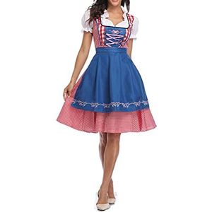 Oktoberfest dirndljurk voor dames, nationale stijl, bierfeest, festival, dirndljurk met schort, meisjesjurk, klederdrachtjurk, uniform, carnavalskostuums, biermeisjes