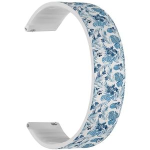 RYANUKA Solo Loop band compatibel met Ticwatch Pro 3 Ultra GPS/Pro 3 GPS/Pro 4G LTE / E2 / S2 (Camouflage Hawaiian) Quick-Release 22 mm rekbare siliconen band band accessoire, Siliconen, Geen